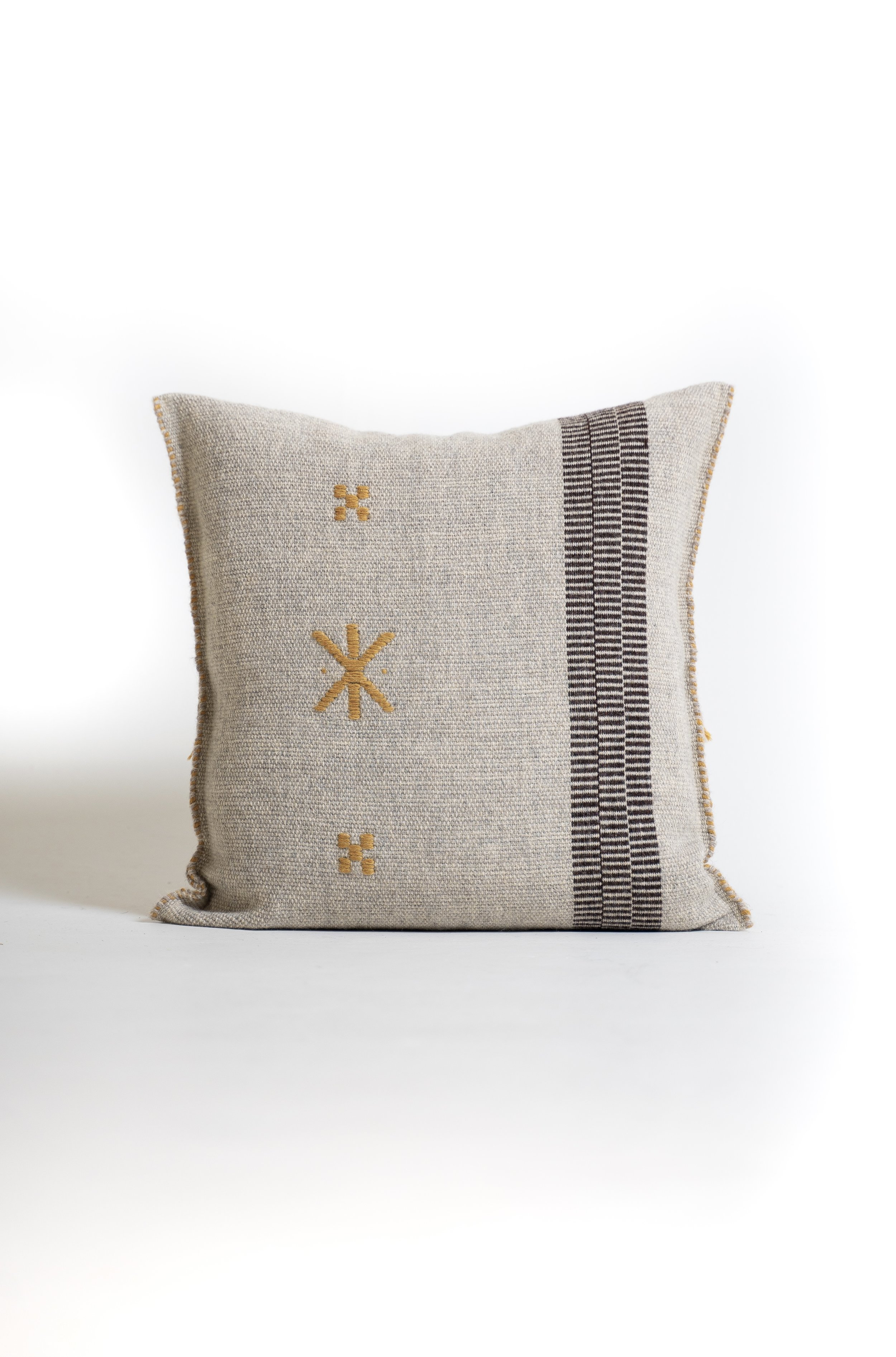 Light Grey & Yellow Cushion