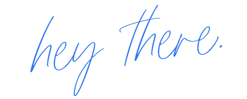 Text saying 'hey there.'