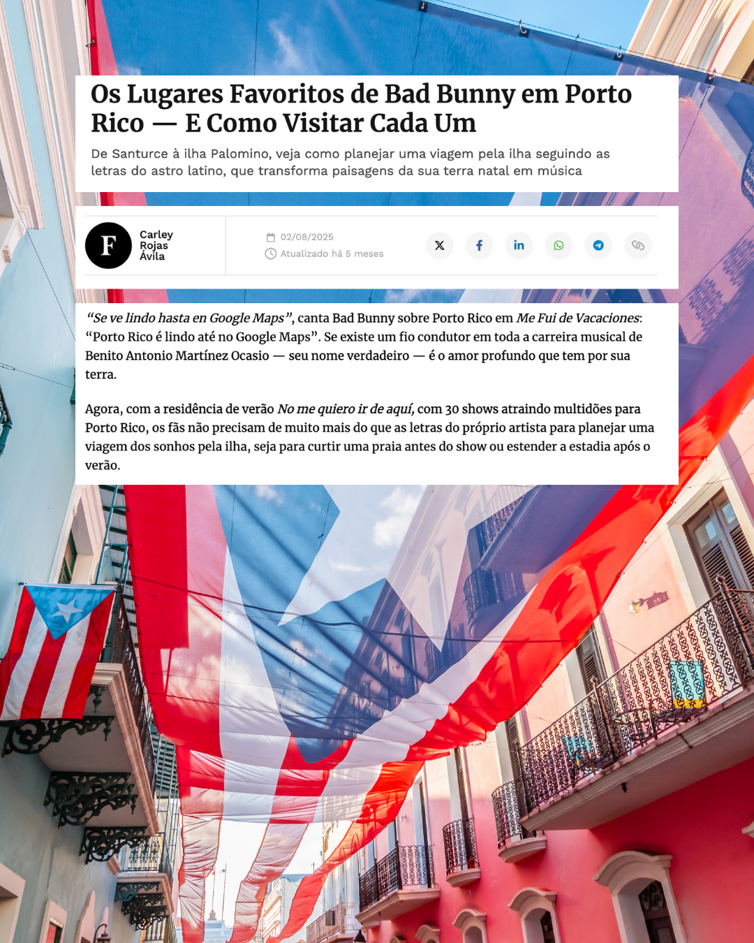 Forbes Brazil - Bad Bunny Puerto Rico Guide