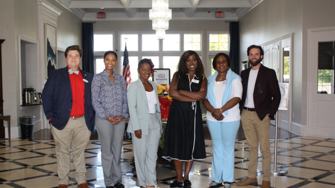Participants gathered for a corporate wellness meeting