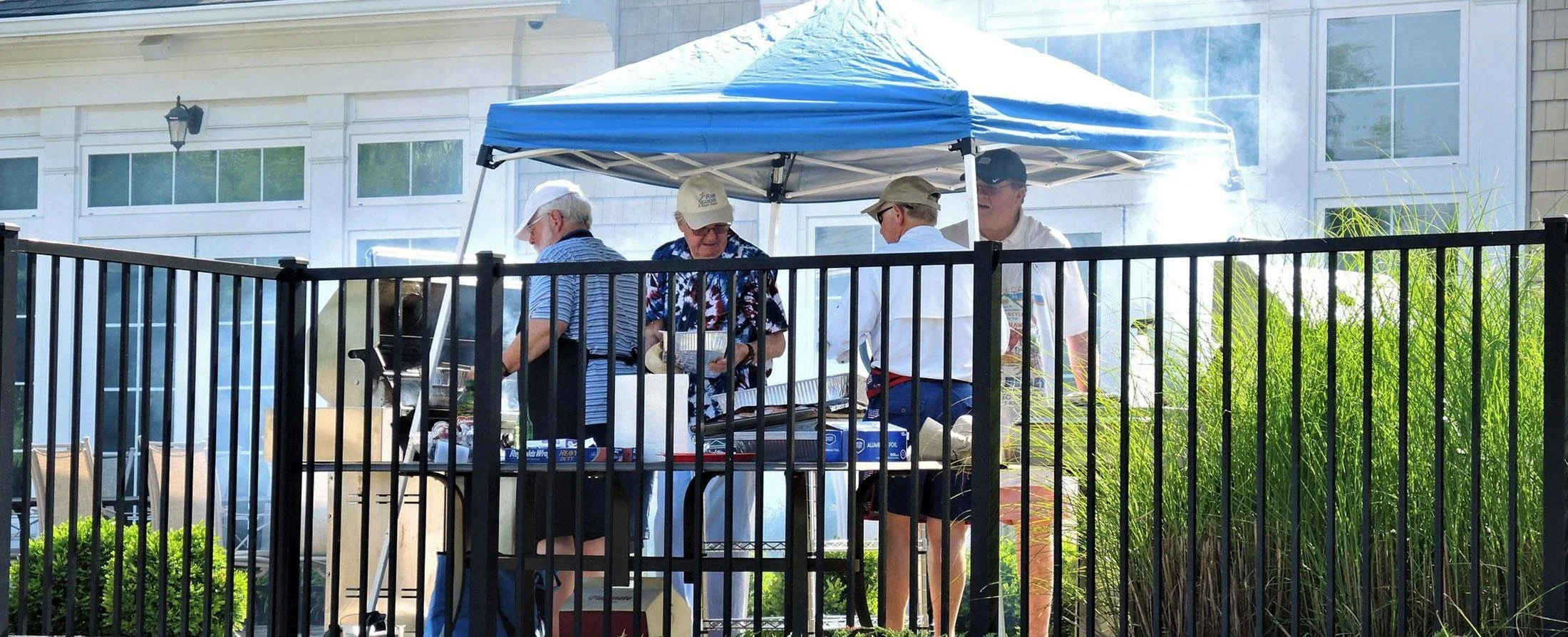 Sunday fun time outdoors cooking at the grill