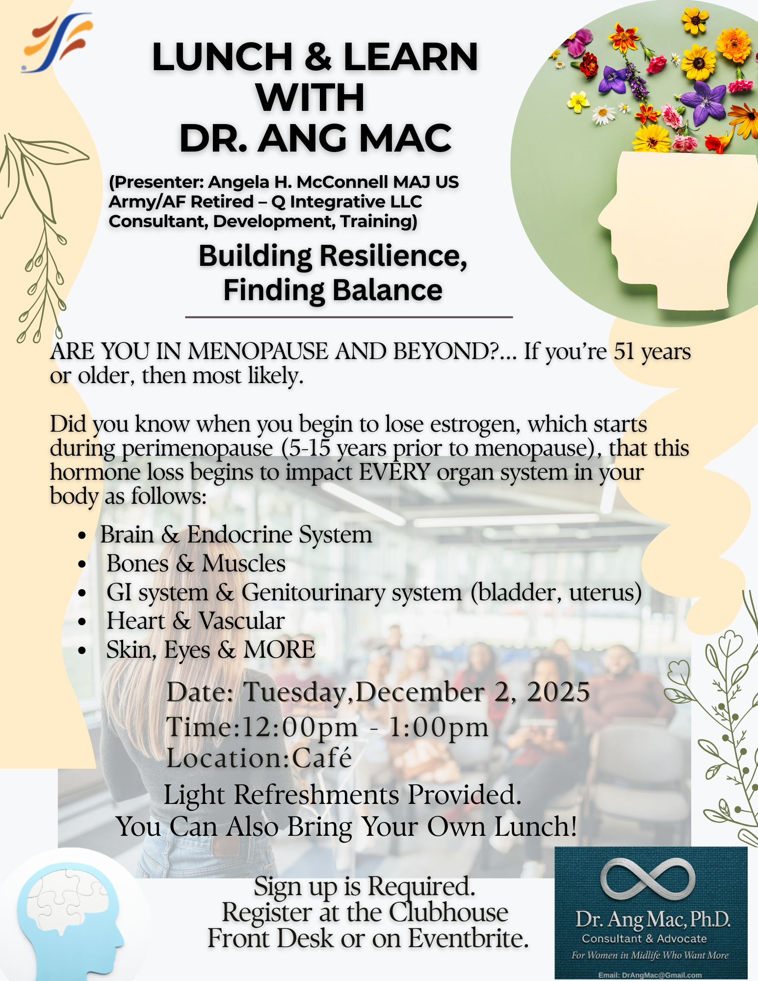 Lunch on learn with Dr Ang Mac