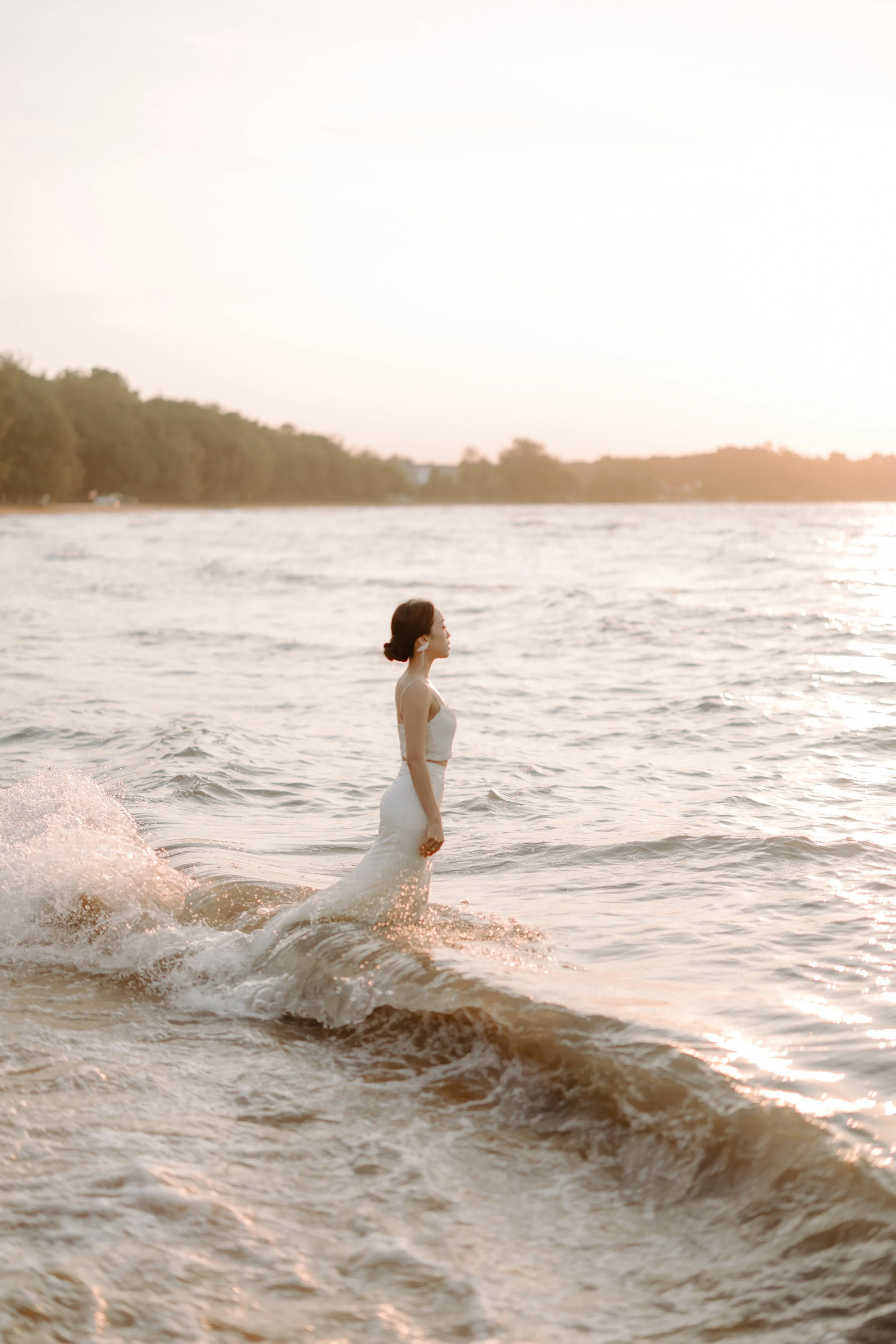 Port Dickson Pre Wedding photoshoot in the morning sunlight