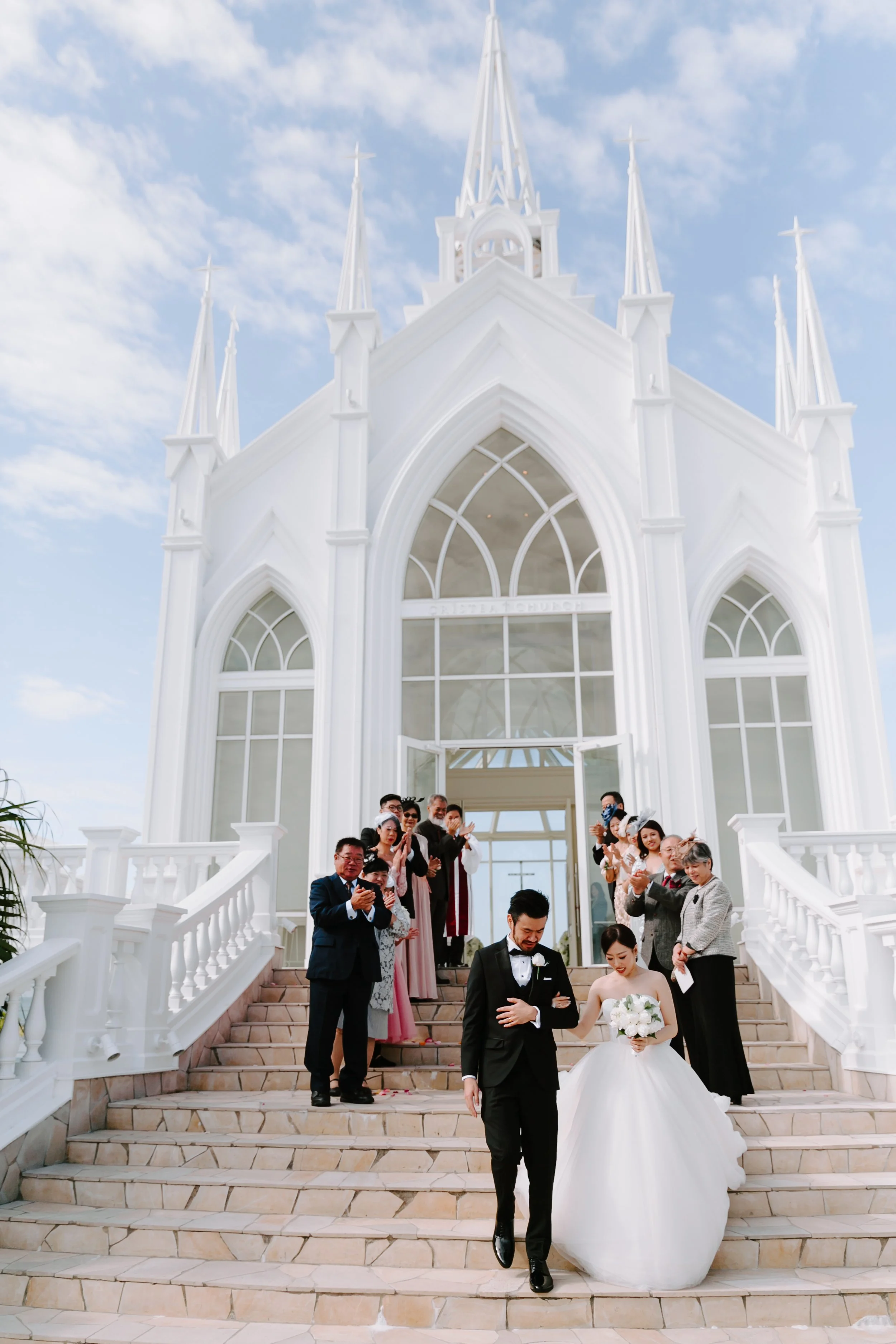 Josh & Chrisanne
A beautiful Okinawa wedding at Lazor Garden Alivila Chapel, where pristine white walls meet clear blue ocean views.
