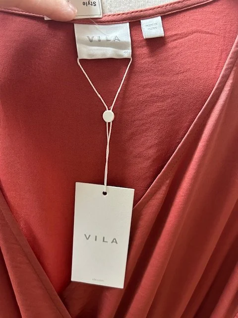 Terracotta-coloured VILA wide legged jump suit
