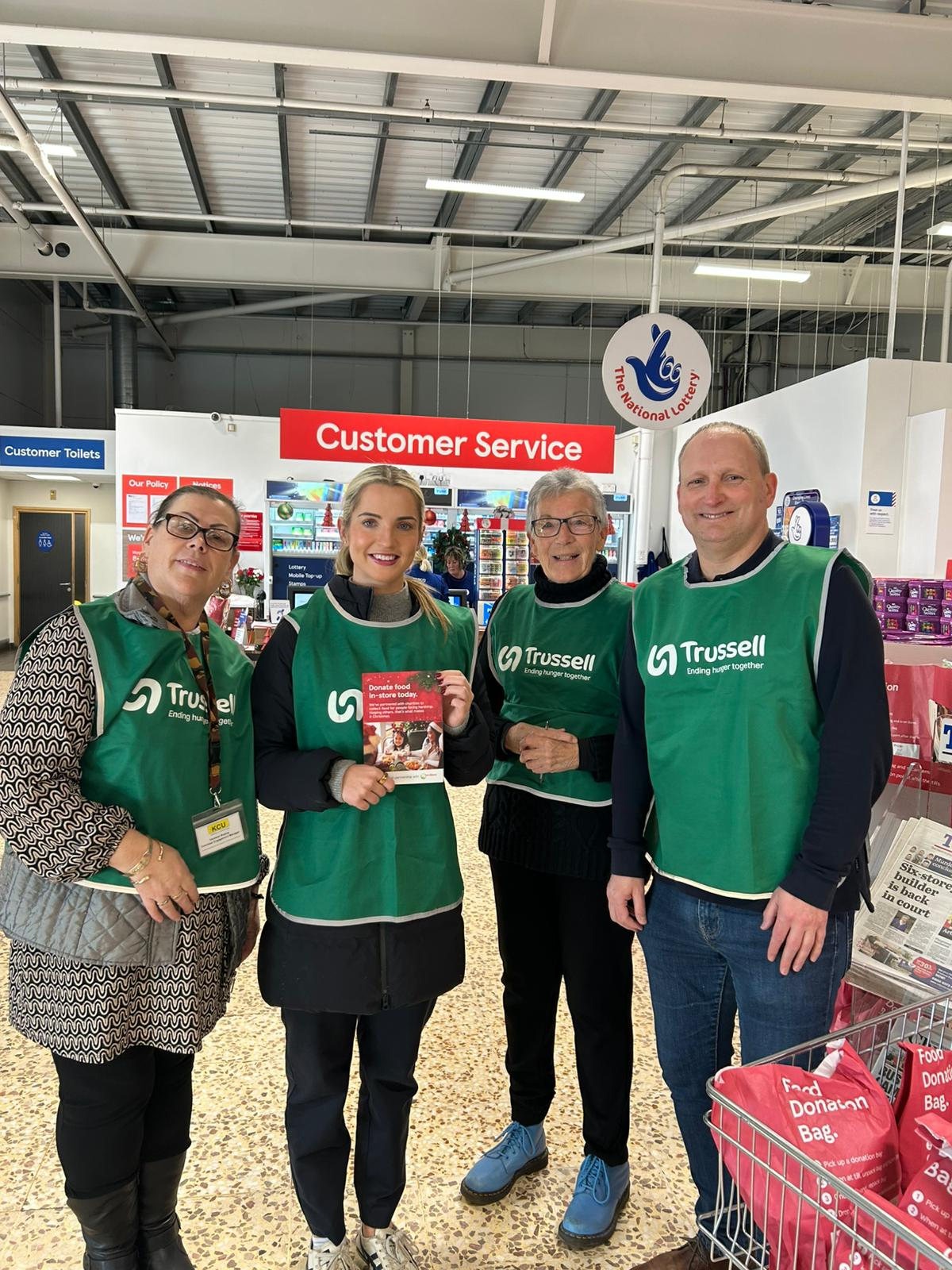 Four of our KCU event volunteers at a recent event in Tescos in Kettering