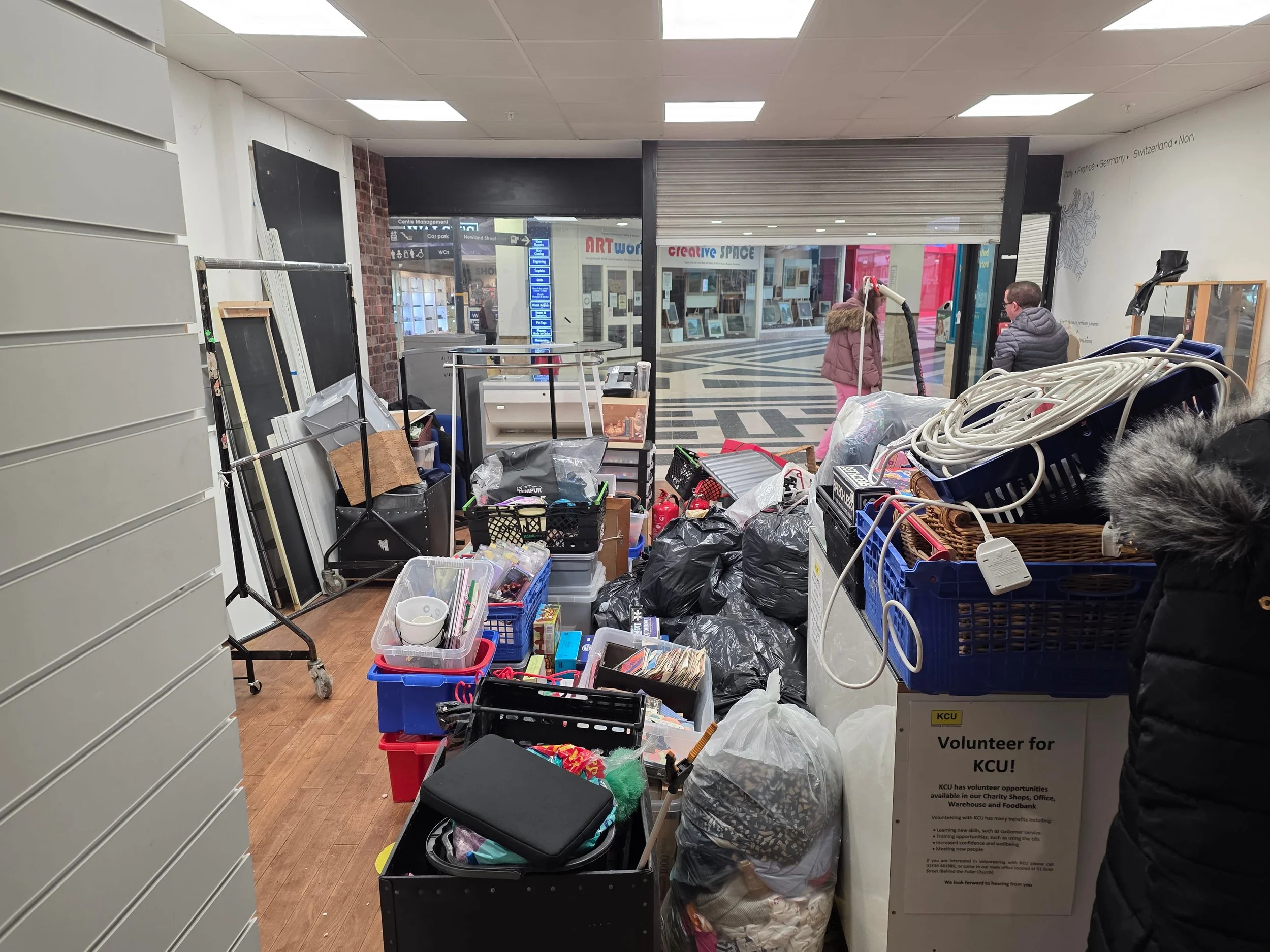 Inside the KCU shop  before it was ready to be opened !