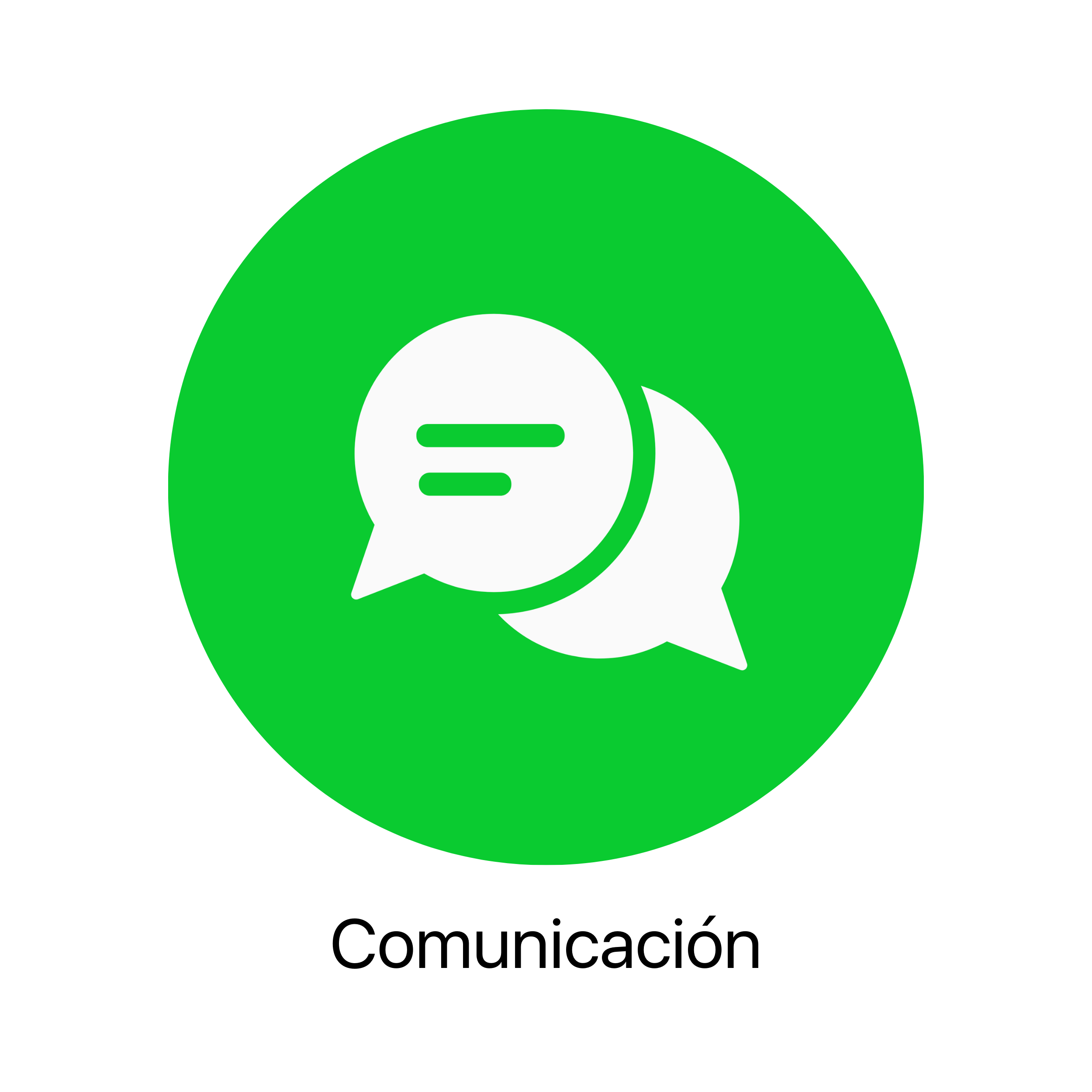 Icono de WhatsApp con burbuja de chat blanca y fondo verde.