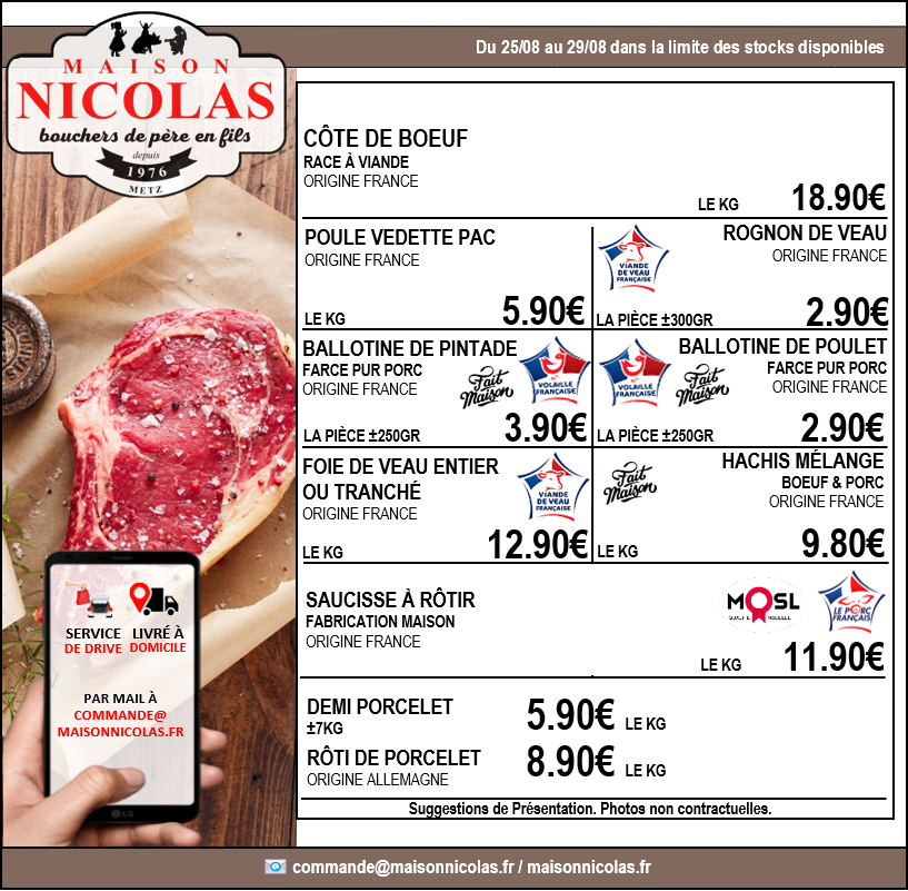 Sélection de la semaine Maison Nicolas
