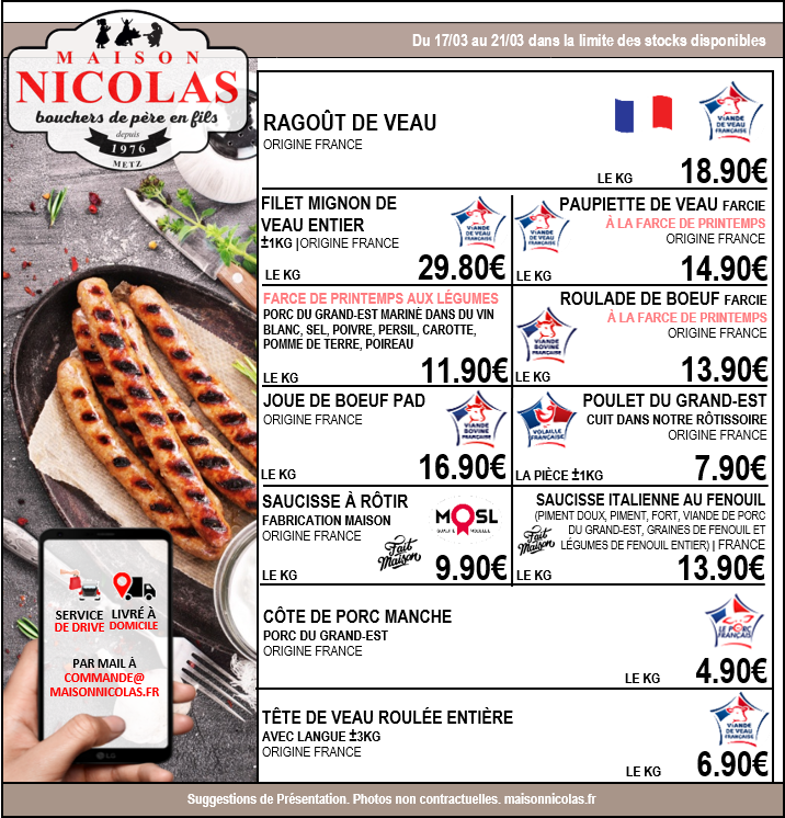 Sélection de la semaine du 17 au 21 mars