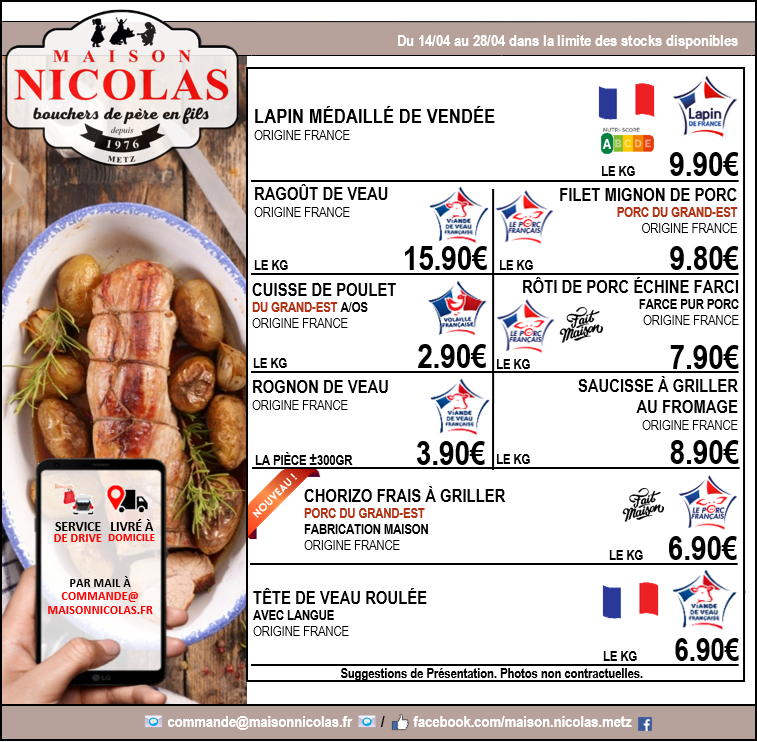 Sélection Maison Nicolas du 14 au 28 avril