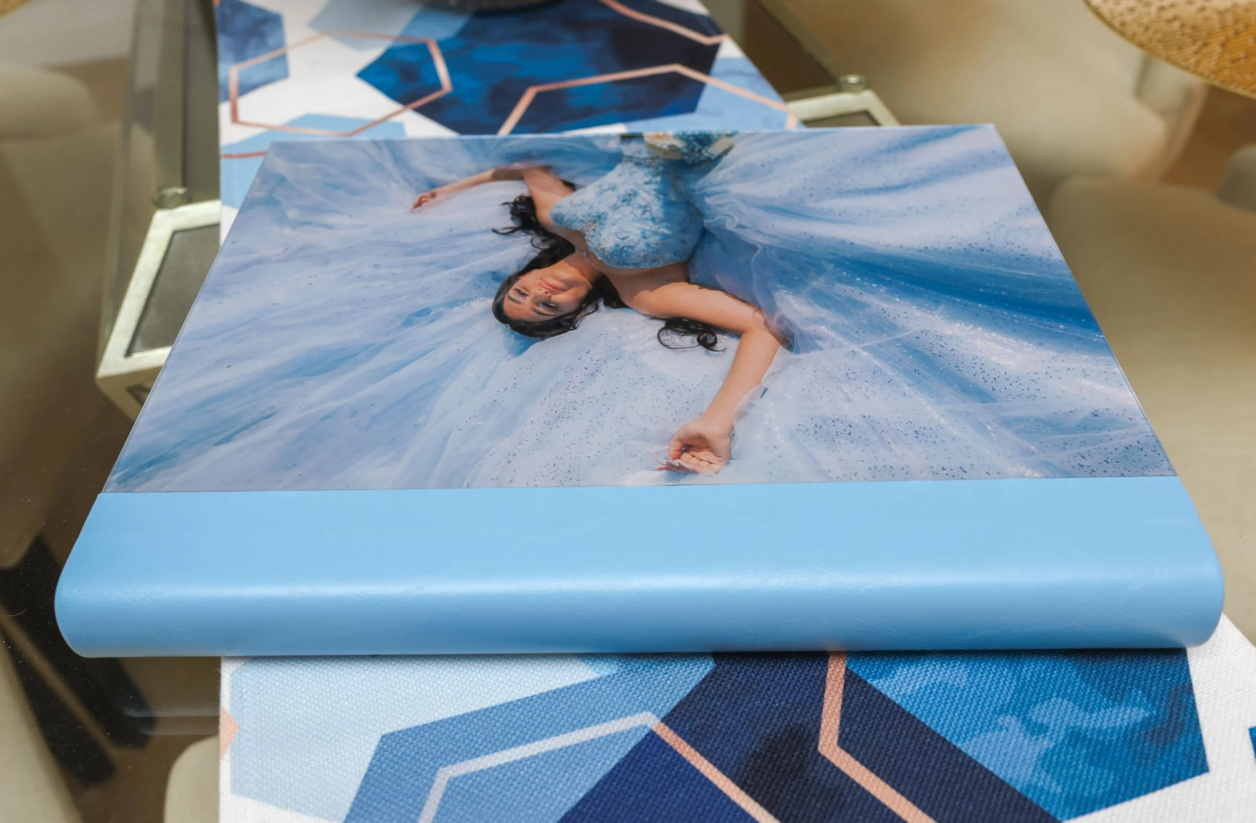 baby blue acrylic album