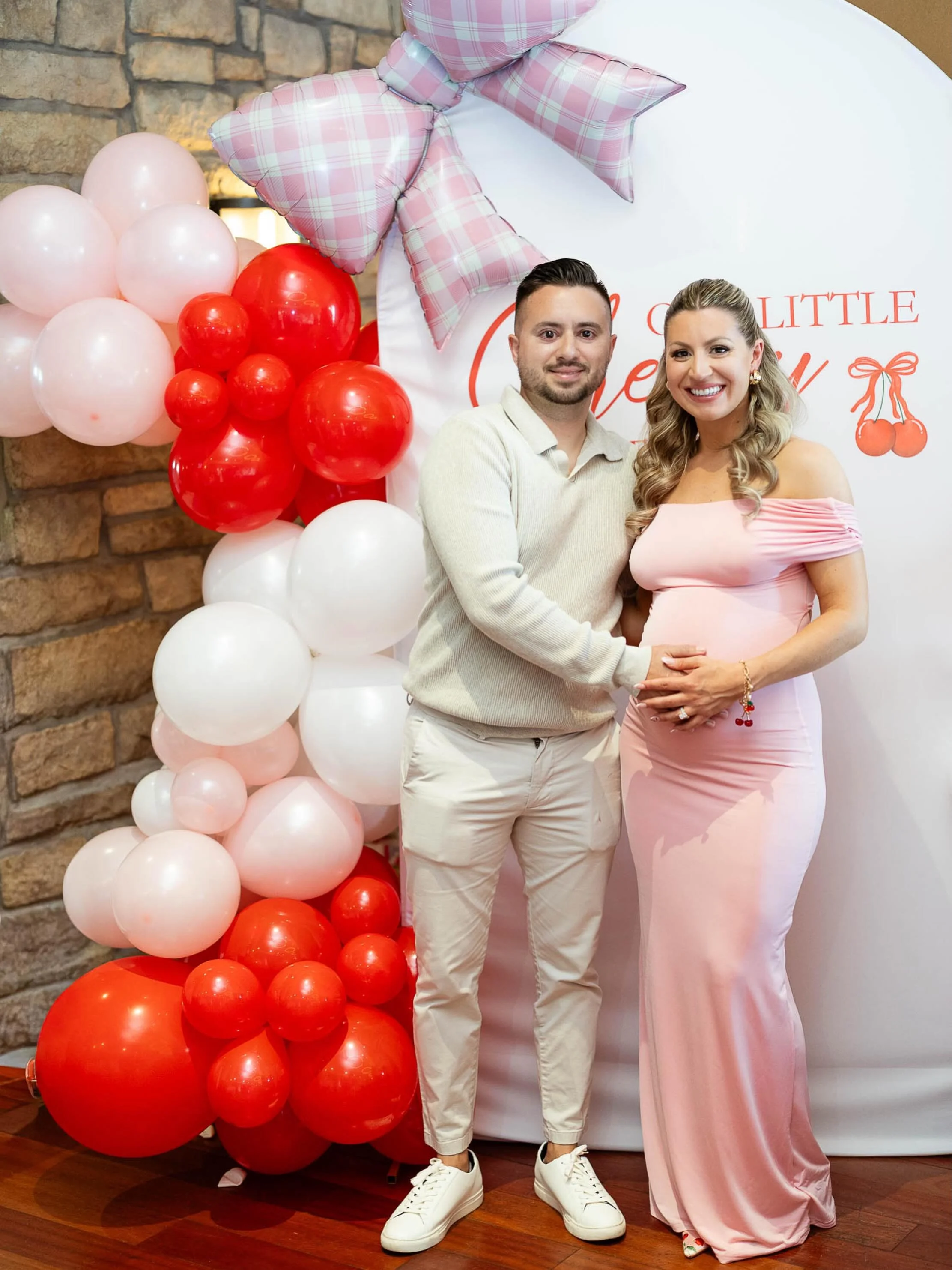Justina &amp; DRE  celebrating the upcoming arrival of their first baby 🎀💕Such a beautiful baby shower filled with love, happiness, and excitement for the newest little blessing joining the family soon. Wishing them both an amazing journey into par