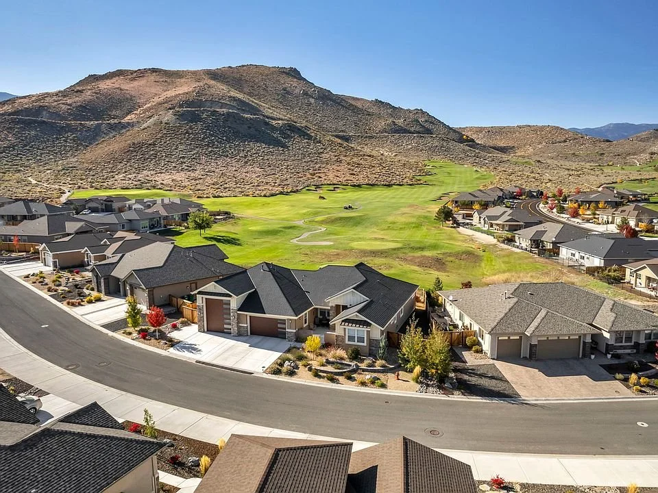 An image of Silver Oak neighborhood with a gold course view and living. - Carson City real estate, Lisa Williams, The A Team Nevada