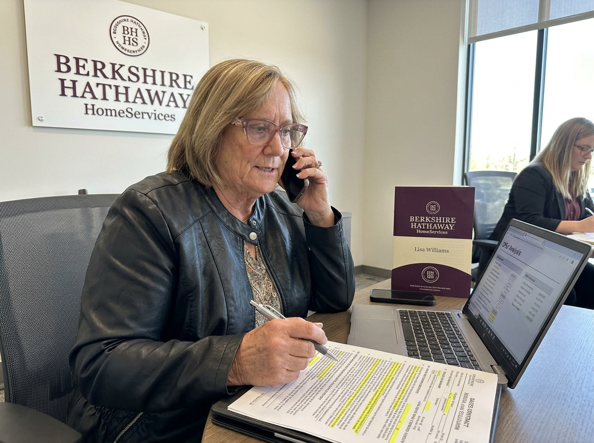 Experienced realtor negotiating the best offer and terms for a home seller