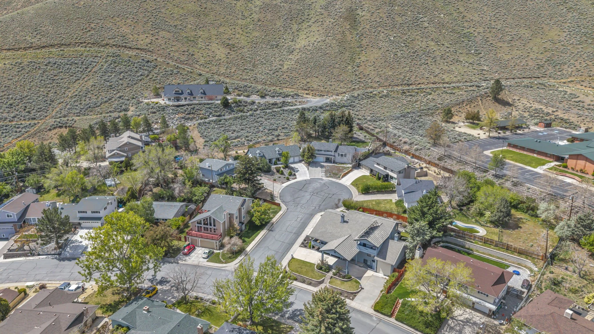 aerial view of carson city real estate