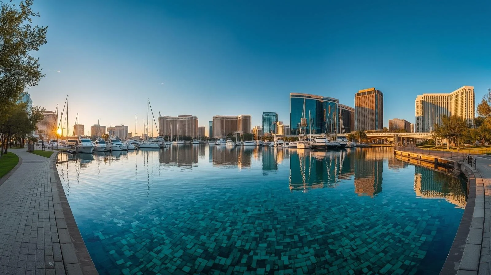Sparks Marina with city skyline