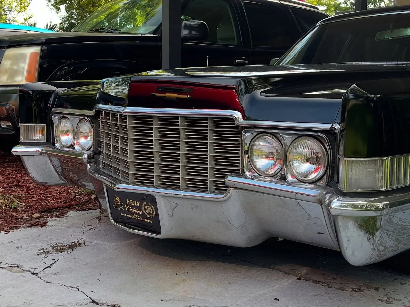 July dump 📸 Built some stuff, fixed some stuff, made a little progress.
Caddy rolled out, Mustang&rsquo;s getting there, skatepark grand opening. 
July kept it interesting.
#BodeVision #JulyDump #CadillacVibes #WidebodyWork #SkateparkSessions