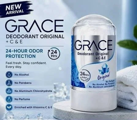 Grace Natural Deodorant Original + C & E Price 25-dhs