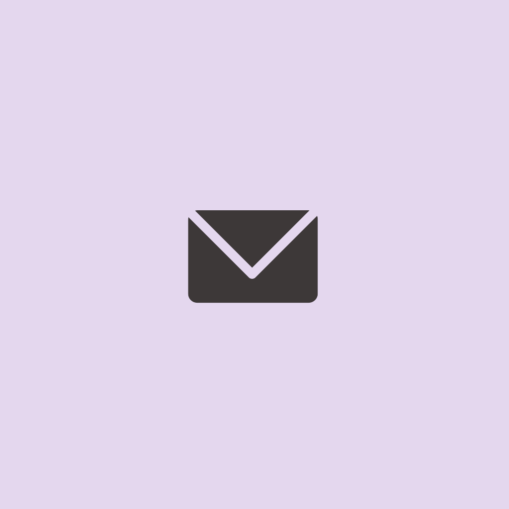 An envelope icon on a light purple background.