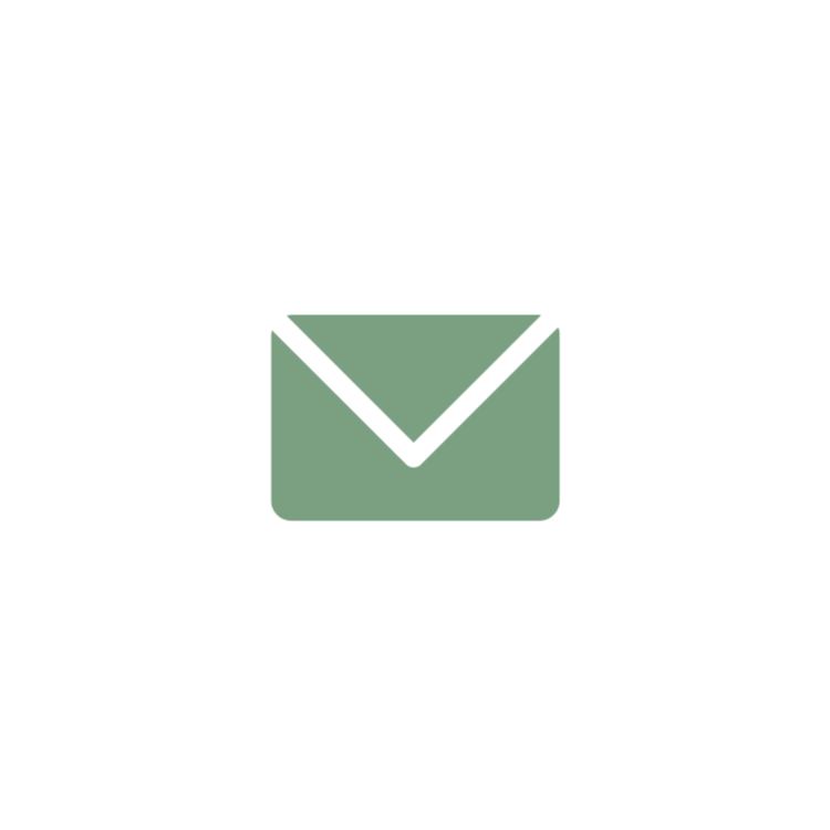Icon of an envelope in green with a black outline, representing an email or message.