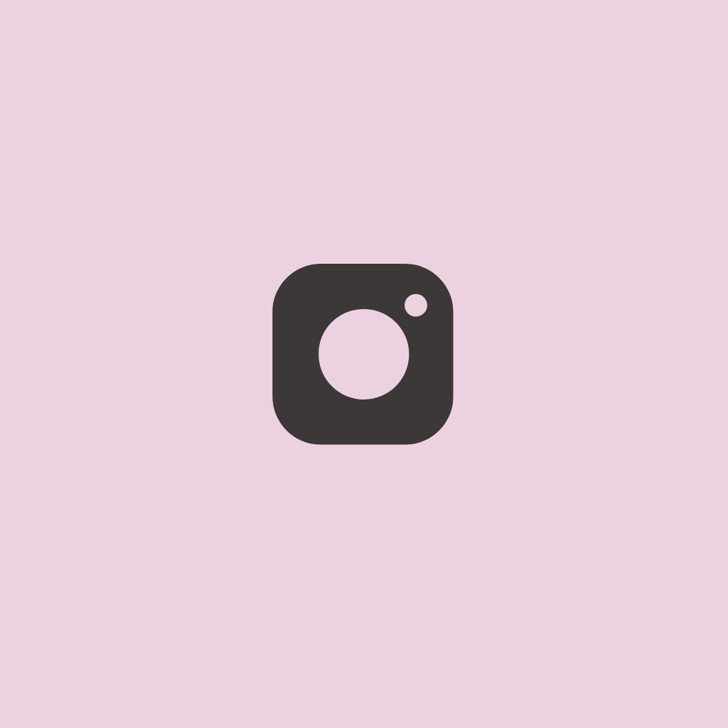 Instagram logo icon on a light pink background.