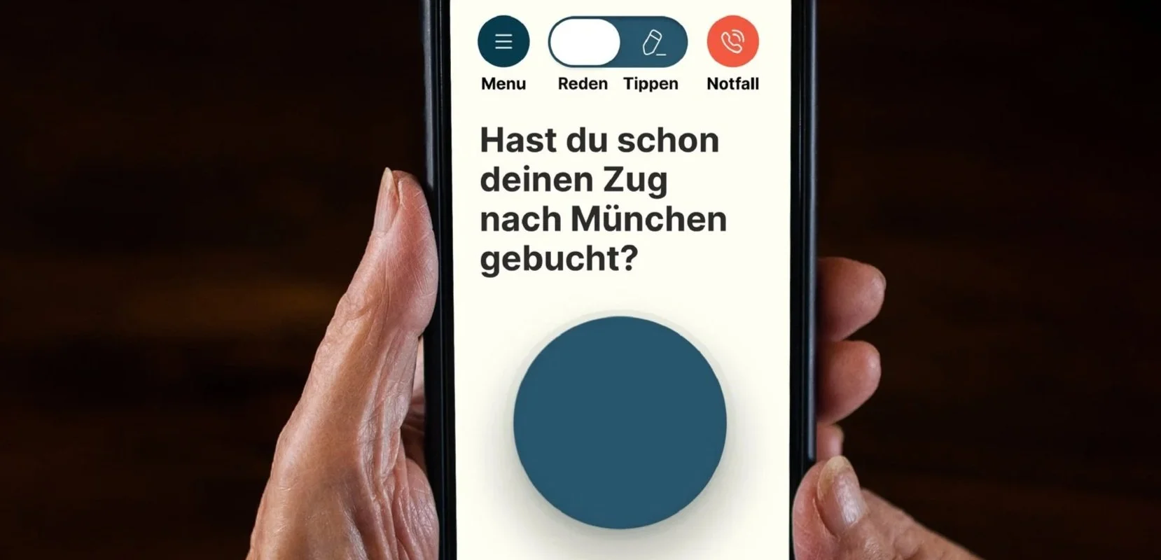 "Hast du schon deinen Zug   
nach München gebucht?"
