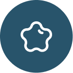 Symbol eines Kekses auf dunklem blauen Hintergrund