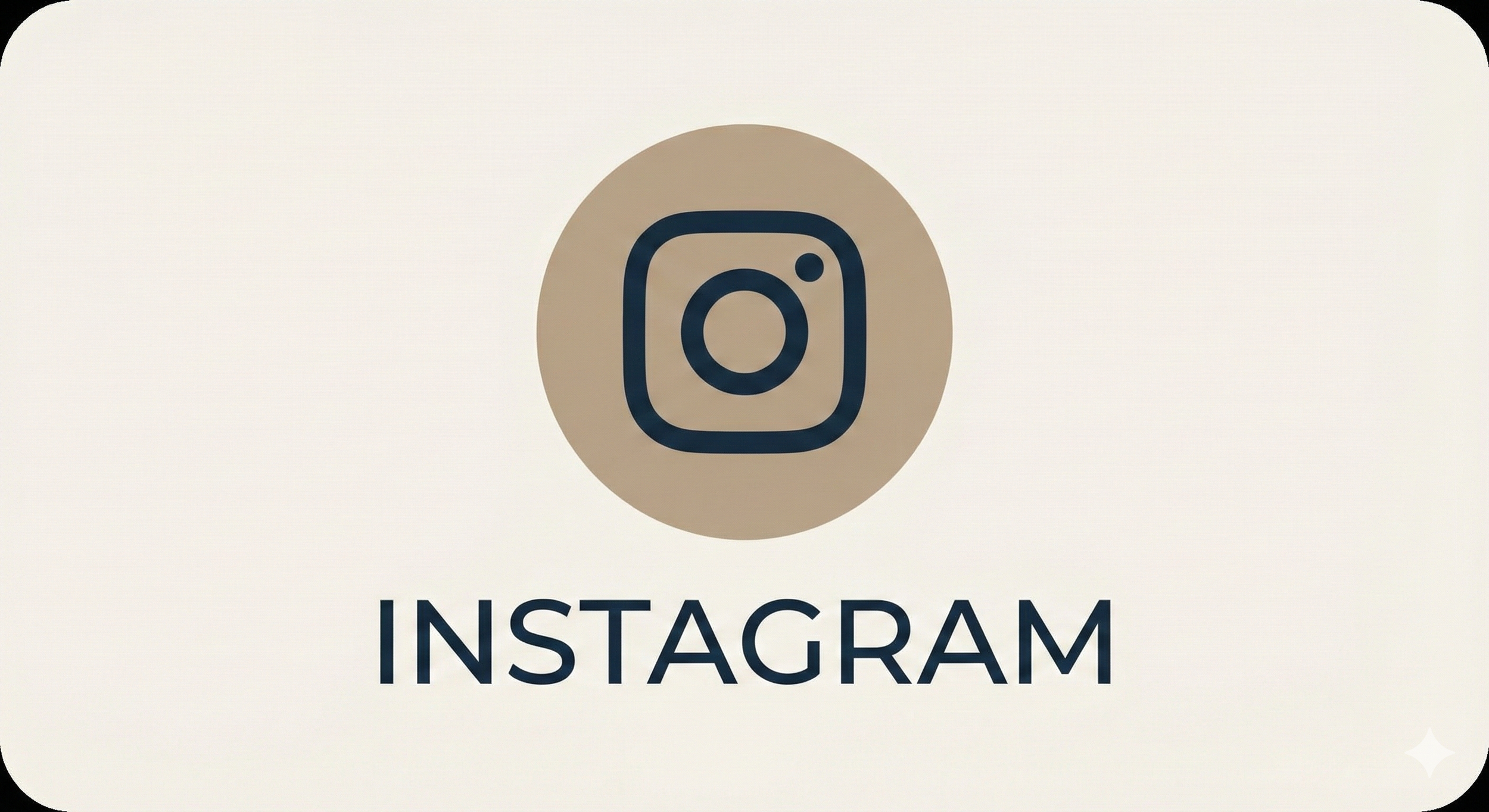 Instagram logo with the word 'Instagram' below it on a white background.