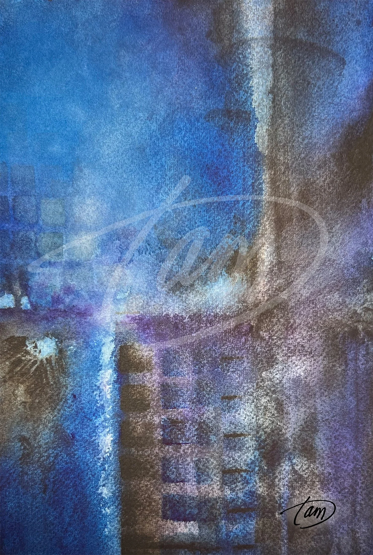   Still Chasing the Light   was painted during a time of continued chaos, instability, and collective uncertainty in the world and polical landscape. Darker still than "Chasing the Light in an Otherwise Dark World," hope, though seemingly obscure, st