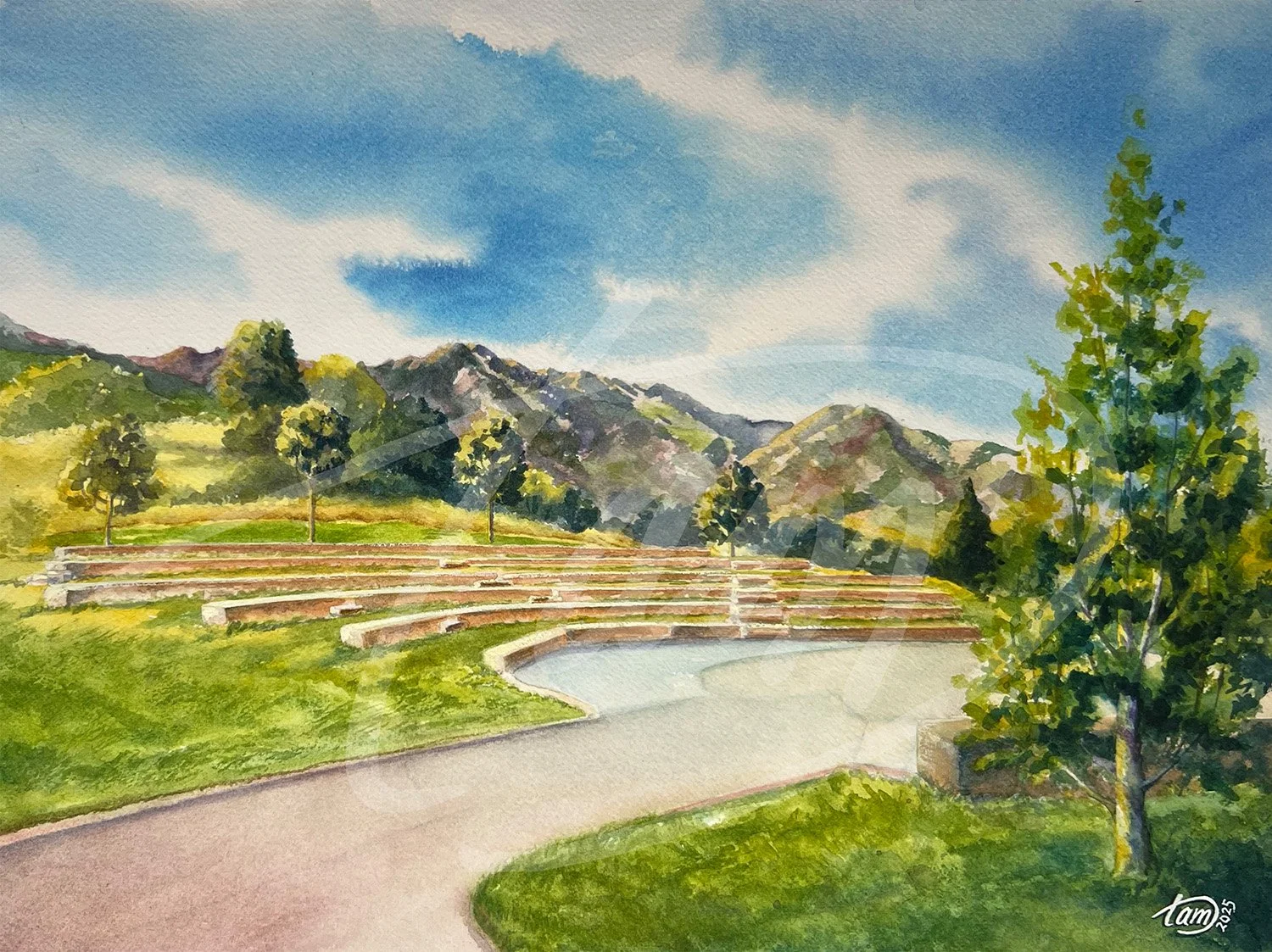   Outdoor Amphitheater at South Ogden Nature Park   – The amphitheater at South Ogden Nature Park is set in a tranquil, natural environment. Surrounded by lush meadows, wildflowers, and peaceful marshes, it offers a serene atmosphere. The gentle soun