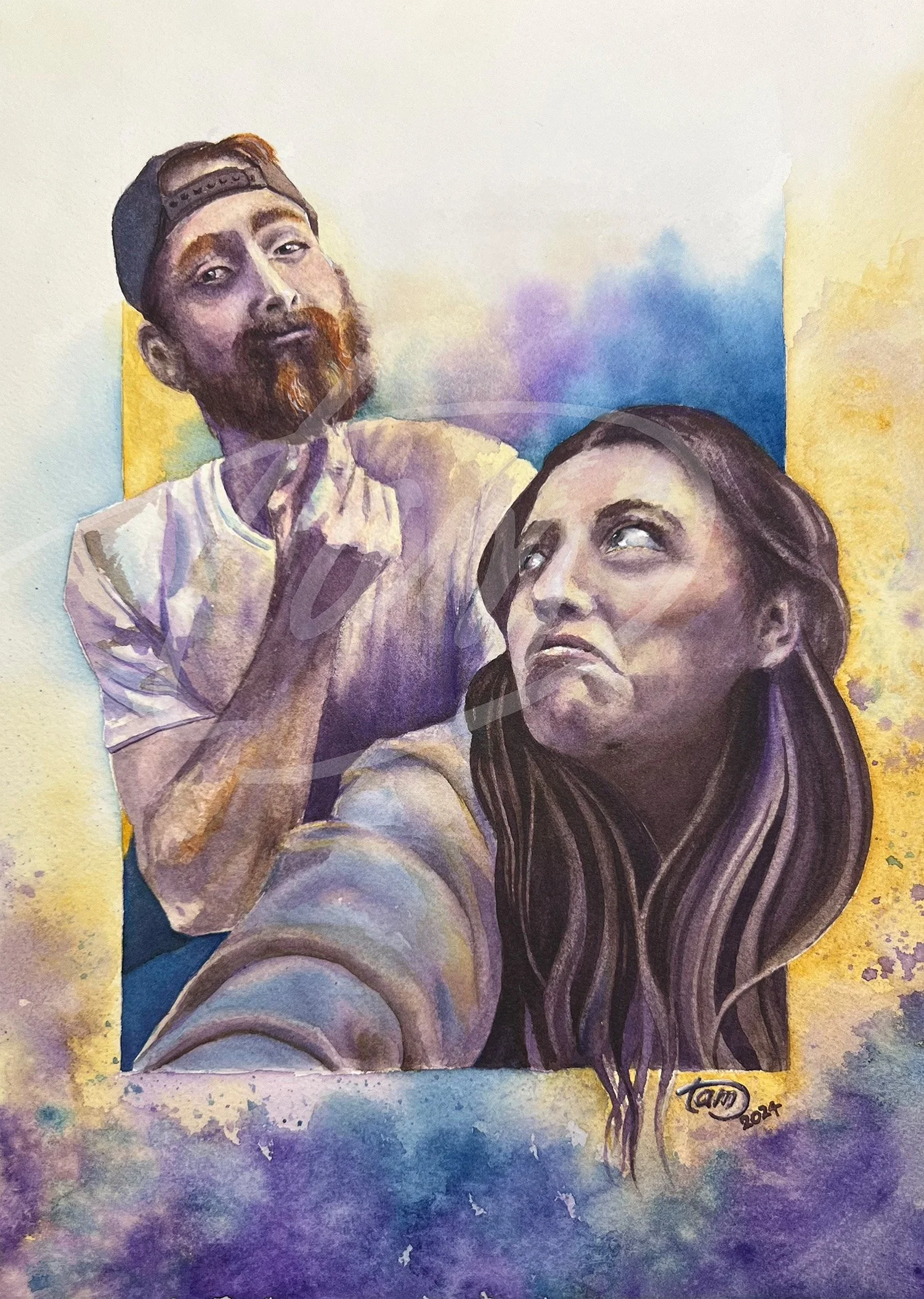   There's a Story Here...    They’ve been doing this bit for years. He drifts into his usual air of self-importance, convinced he’s charming the room, knowing full well she’ll clock the nonsense immediately. She looks up at him with the familiar frow