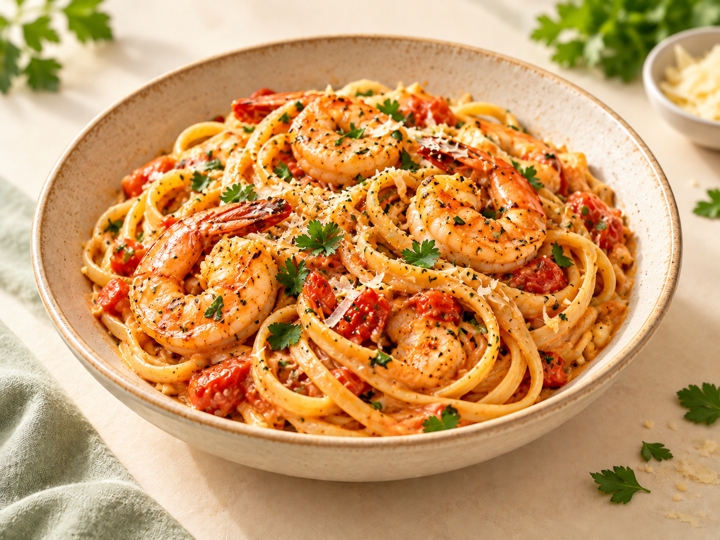 Linguine aux gambas