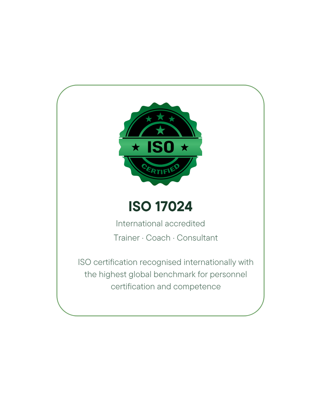 HOuse of Oyoko ISO 17024 accredited