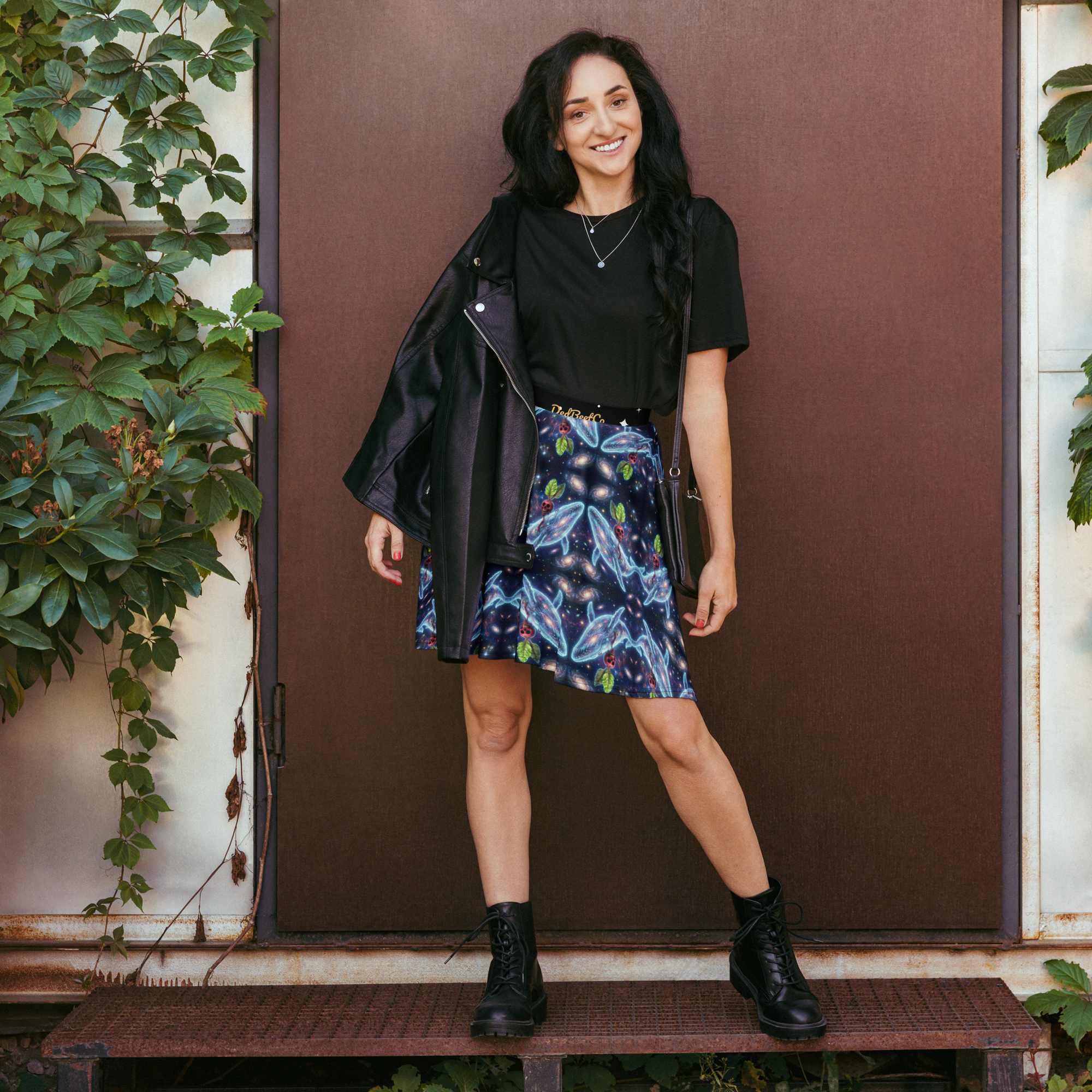 Space Whale Skater Skirt