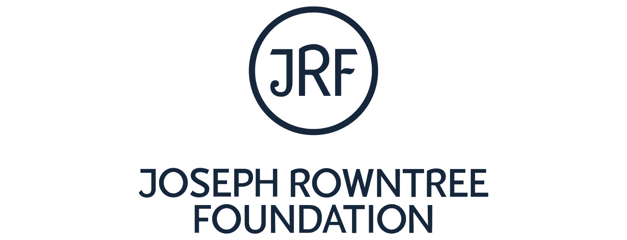 Logo of the Joseph Rowntree Foundation with the initials 'JRF' inside a circle and the name written below.