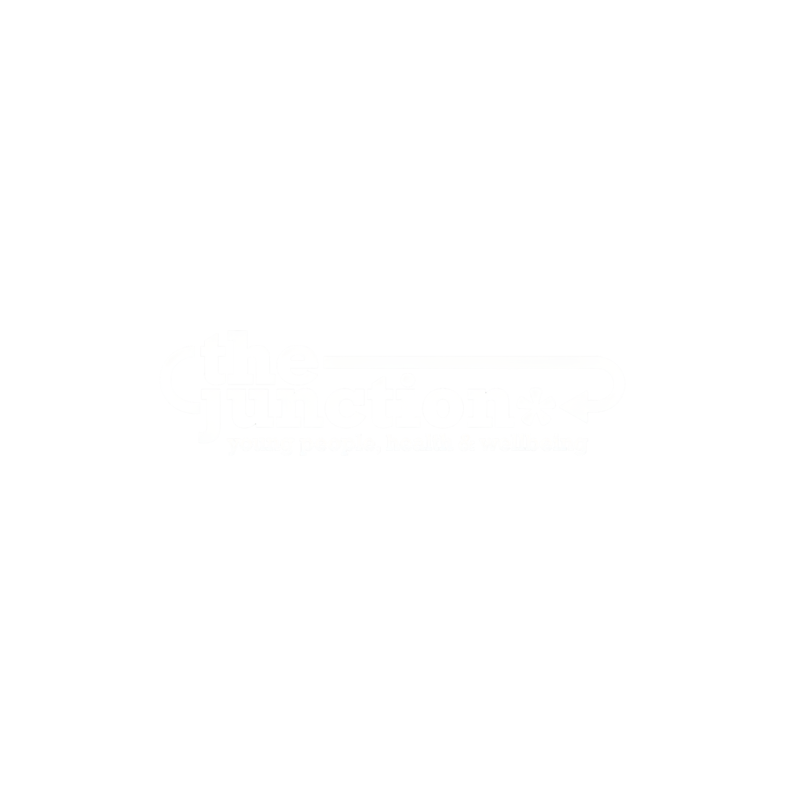 Black background with white text that reads, 'the Junction' and smaller text underneath that says, 'young people, health & wellbeing'.