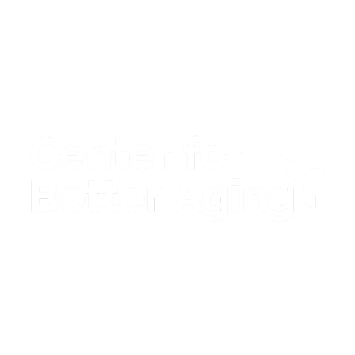 Logo for the Center for Better Aging with a stylized leaf design.