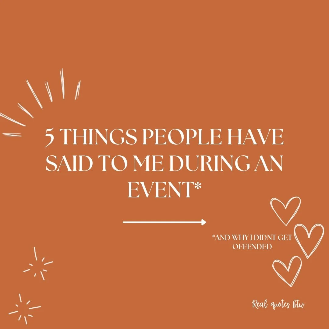 I honestly live for all the tidbits of chatter I hear throughout event days! To be fair, it would take an awful lot to offend me 😆 and thankfully I&rsquo;ve not come across anything bad yet! When people comment about me working hard, never sitting d