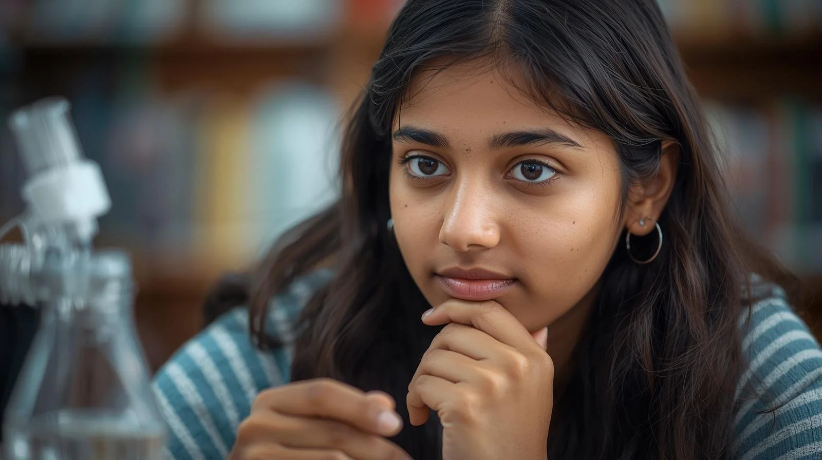 Slimme meid denkt na bij Scheikunde