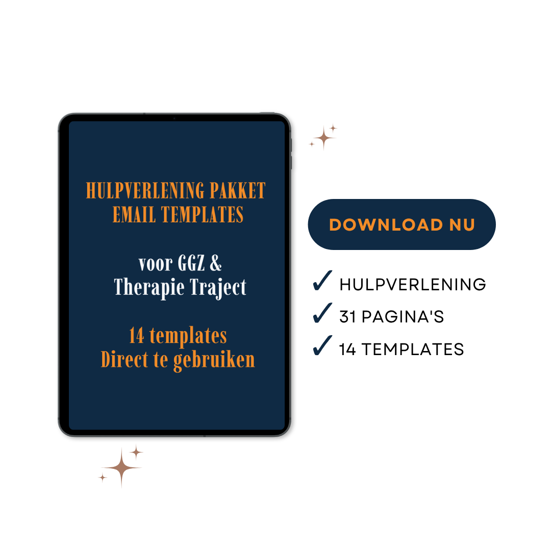 Hulpverlening Pakket email templates GGZ therapeuten psychologen