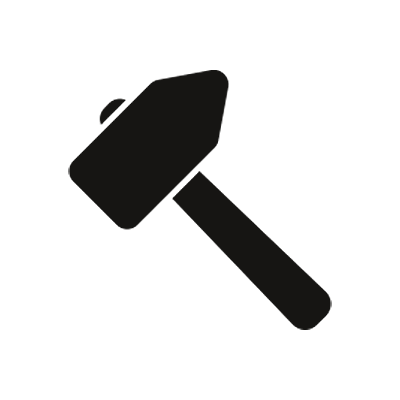 Silhouette of a gavel.