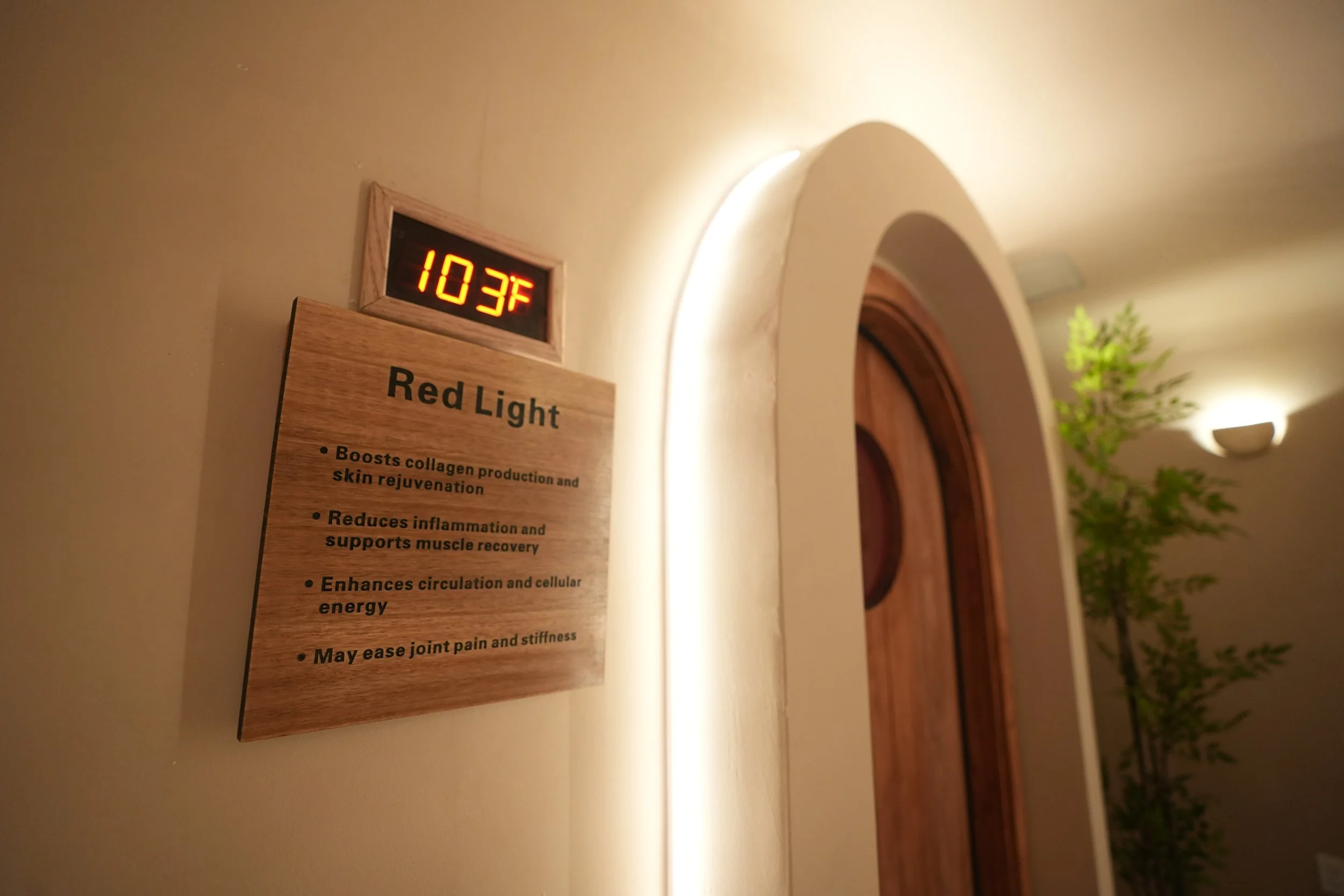 Healing rooms at Karma Wellness in Mission Hills, San Diego including red light therapy, Himalayan salt therapy, cryotherapy, steam rooms, contrast therapy, and recovery-focused wellness treatments designed to support relaxation, circulation, and who