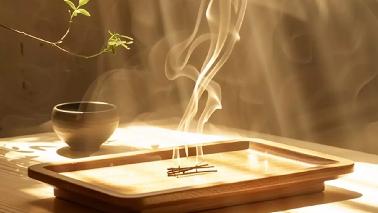 Interior of Laurel Studio with traditional Korean incense, offering a peaceful Korean skincare experience in Hongdae.