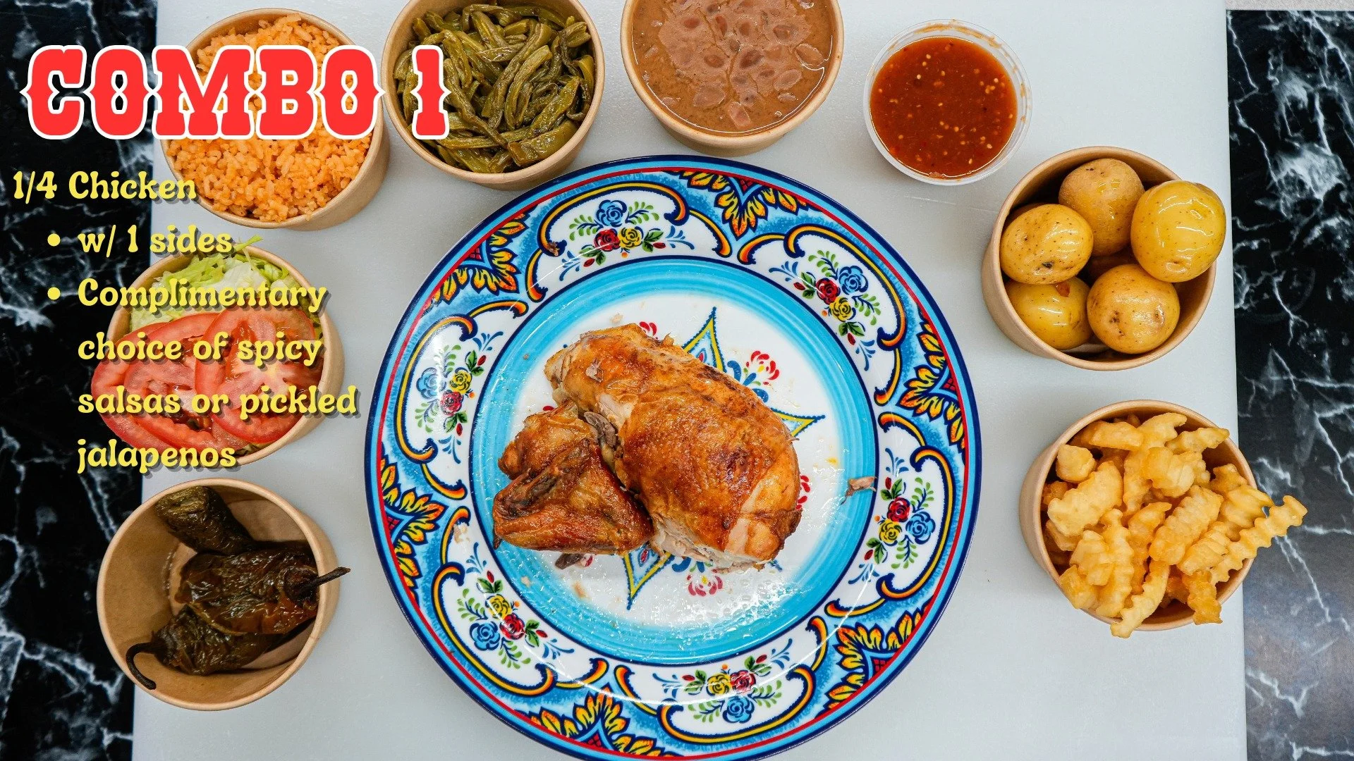 Your Plate = Your Way
Made to order. Packed with flavor. Served hot. 🔥
Come build your perfect combo today at El Camino!

Tu Plato = A Tu Manera
Hecho al momento. Lleno de sabor. Servido caliente. 🔥
&iexcl;Ven a armar tu combinaci&oacute;n perfecta