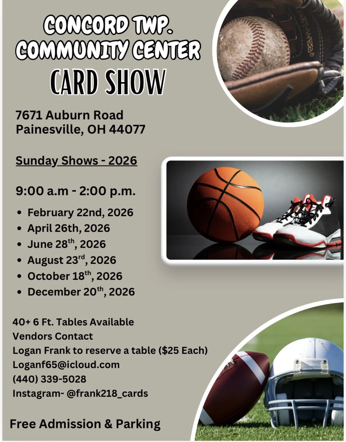 Concord Twp. Community Center Card Show