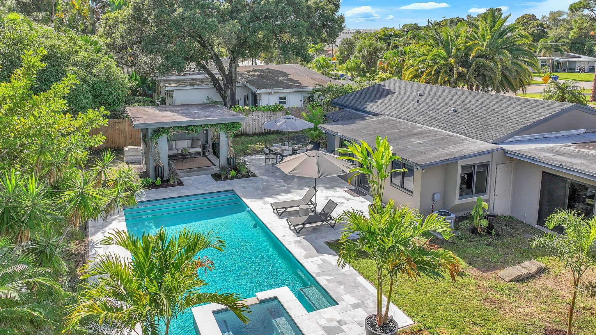 contemporary mid century wilton manors airbnb pool home