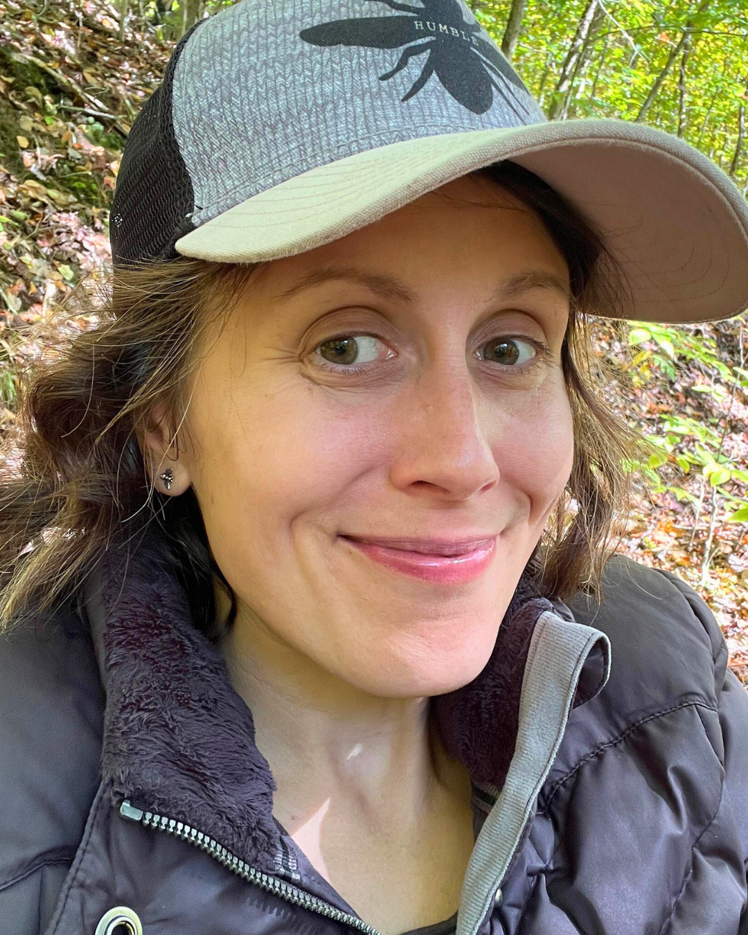 Kate smiling outside