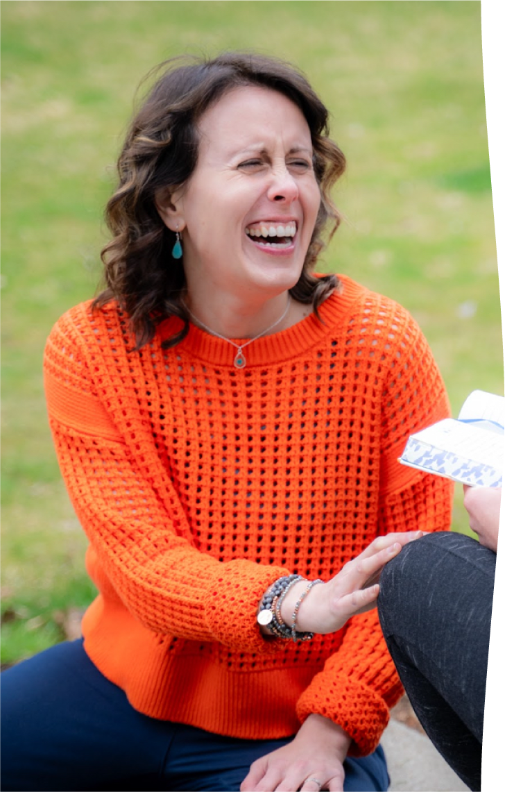 Kate smiling with a client