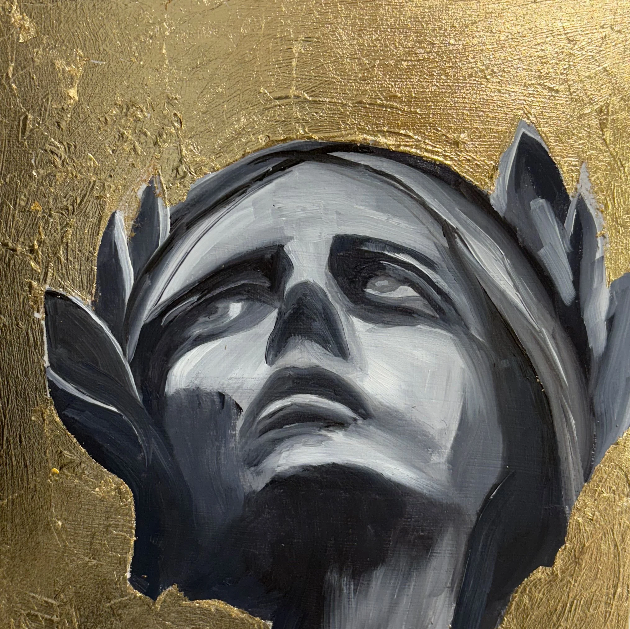 Awe
20 x 20 cm
Oil & Gold Leaf on board